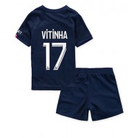 Fotbalové Dres Paris Saint-Germain Vitinha Ferreira #17 Dětské Domácí 2022-23 Krátký Rukáv (+ trenýrky)